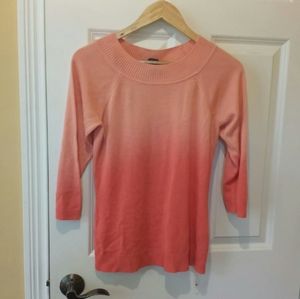 AB Studio ombre 3/4 sleeve sweater. Womens M